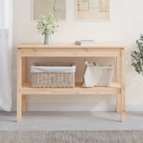 Tavolo Consolle，Tavolo da ingresso，Consolle Salvaspazio e Multiuso per Soggiorno, Ingresso e Corridoio 110x40x75 cm in Legno Massello di Pino CNWI901792 BonneVie