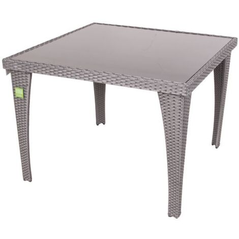 Tavolo Coveri Stee/Wiker quadrato grigio ie