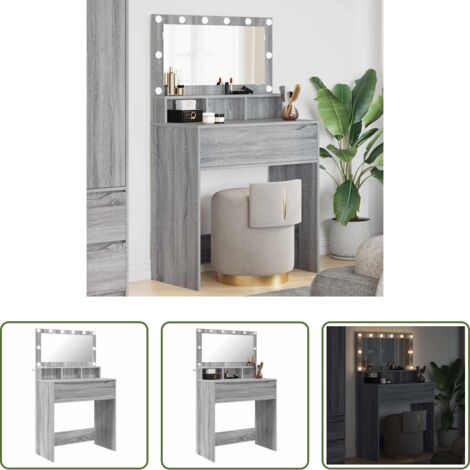 Tavolo da bagno -  Tavoli da Trucco per Camera da Letto con cassetto Grigio Sonoma