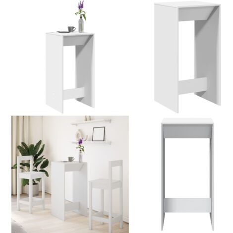 Tavolo da Bar Bianco 51x50x103,5 cm in Truciolato - Tavolo in truciolato - Tavolo da pranzo