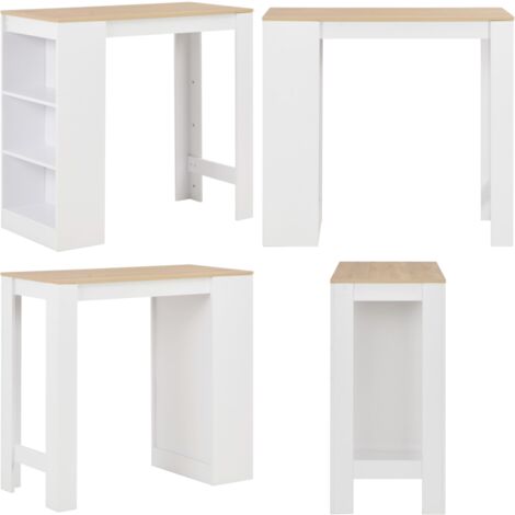 Tavolo da Bar con Ripiano Bianco 110x50x103 cm - Tavolo da pranzo - Tavolo da cucina
