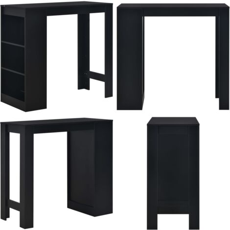 Tavolo da Bar con Ripiano Nero 110x50x103 cm - Tavolo da pranzo - Tavolo da cucina