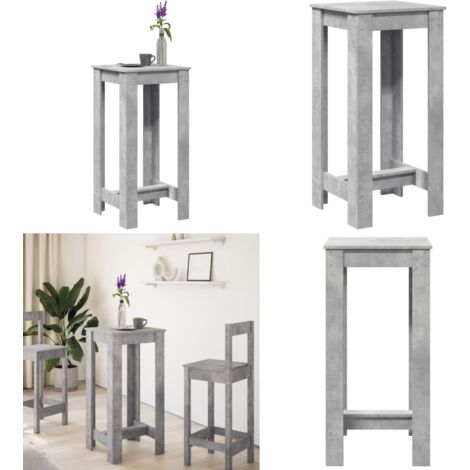 Tavolo da Bar Grigio Cemento 51x50x103,5cm in Legno Multistrato - Tavolo da pranzo - Tavolo da cucina