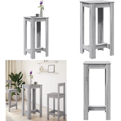 Tavolo da Bar Grigio Sonoma 51x50x103,5 cm in Legno Multistrato - Tavolo in legno multistrato - Tavolo da pranzo
