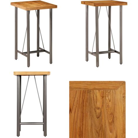 Tavolo da Bar in Teak Massello di Recupero 60x60x107 cm - Tavolo in teak - Tavolo in legno di recupero
