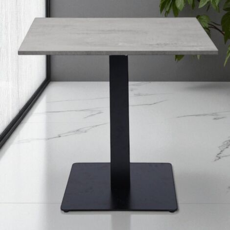 Tavolo da bar ristorante quadrato 80x80 cm con piano laminato Cemento H 75