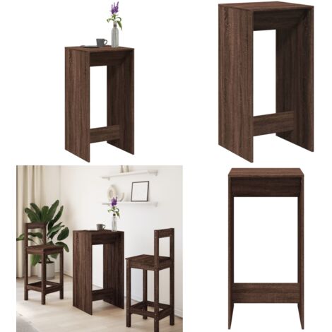 Tavolo da Bar Rovere Marrone 51x50x103,5 cm in Truciolato - Tavolo in truciolato - Tavolo da pranzo