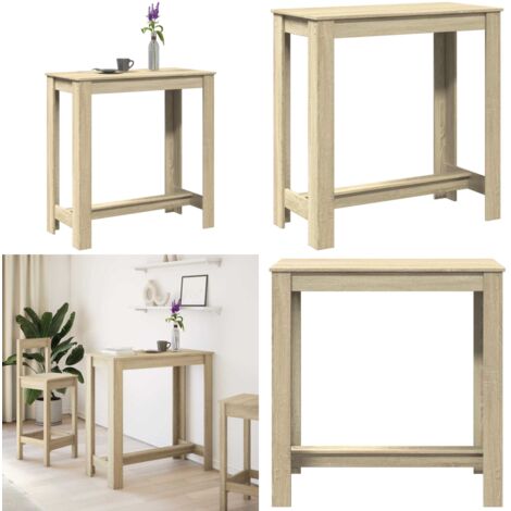 Tavolo da Bar Rovere Sonoma 102x50x103,5cm in Legno Multistrato - Tavolo in legno multistrato - Tavolo da pranzo