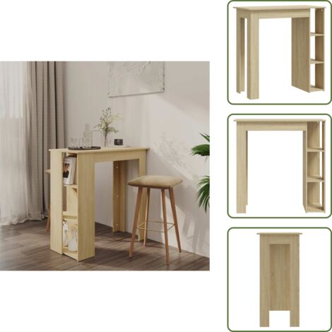 Tavolo da bar rovere sonoma - vidaXL Tavolino da Bar con Ripiani Sonoma 102x50x103,5cm in Truciolato - Tavolo da bar moderno