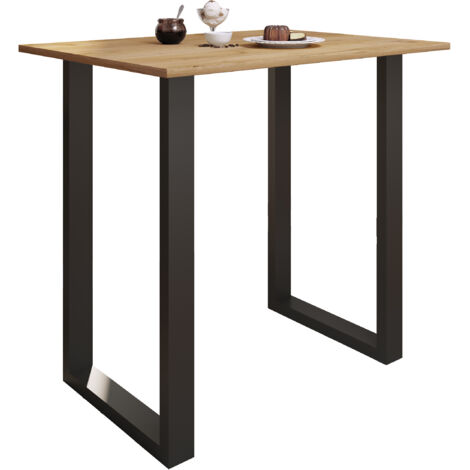 Tavolo da bar VCM  Tresen  Tavolo in stand  Tavolo alto  Tavolo bar barba - Xona 110x80 cm (Nero / Rovere Miele)