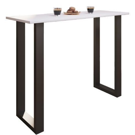 Tavolo da bar VCM  Tresen  Tavolo in stand  Tavolo alto  Tavolo Bartresen - Xona 140x50 cm (Nero / Bianco)