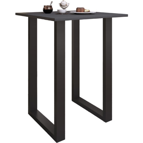 Tavolo da bar VCM  Tresen  Tavolo in stand  Tavolo alto  Tavolo da scrivania barba - Xona 80x80 cm (Nero / Antracite)
