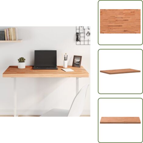 Tavolo da bar - vidaXL Piano Tavolo 100x60x4cm Rettangolare Legno Massello di Faggio - Tavolino da servizio