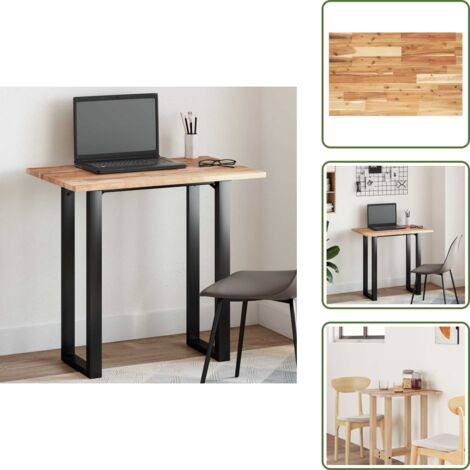 Tavolo da bar - vidaXL Piano Tavolo Rettangolare 80x50x2cm in Legno Massello di Acacia - Tavolino
