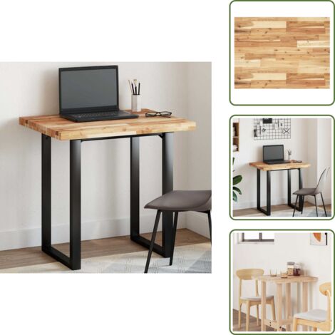 Tavolo da bar - vidaXL Piano Tavolo Rettangolare 80x60x4cm in Legno Massello di Acacia - Tavolino