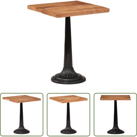 Tavolo da bistro in acacia - Tavolo da Bistrot 60x60x76 cm in Legno Massello di Acacia