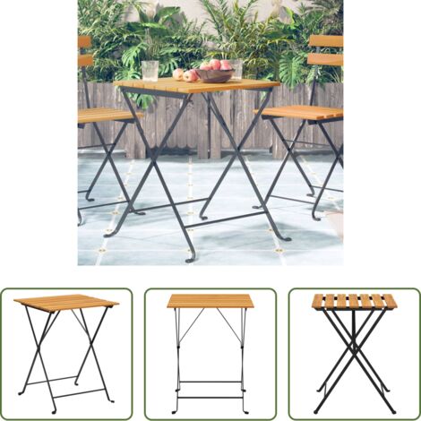 Tavolo da bistro -  Tavolo da Bistrot 55x54x71 cm in Legno Massello di Acacia