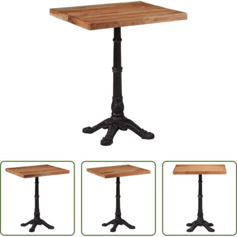 Tavolo da bistro -  Tavolo da Bistrot 60x60x76 cm in Legno Massello di Acacia