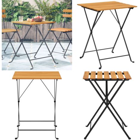 Tavolo da Bistrot 55x54x71 cm in Legno Massello di Acacia - Tavolo da bistro - Tavolo in legno