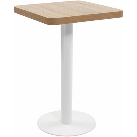 Tavolo da Bistrot Marrone Chiaro in MDF Quadrato varie dimensioni dimensioni : 50x50 cm