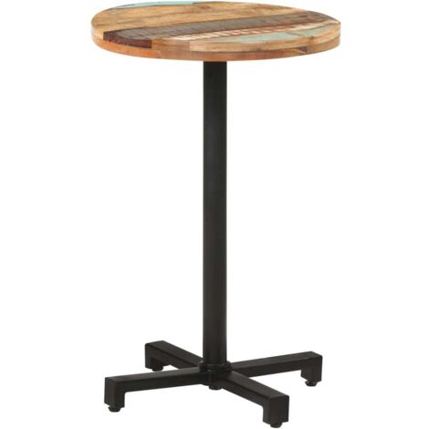 Tavolo da Bistrot Rotondo Ø50x75 cm Legno Massello di Recupero vidaXL