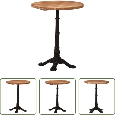 Tavolo da Bistrot -  Tavolino da Bistrot Ø60x76 cm in Legno Massello di Acacia