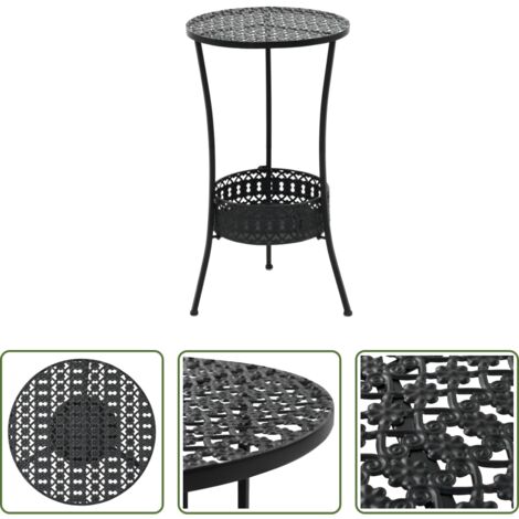 Tavolo da Bistrot -  Tavolo da Bistrot Nero 40x70 cm in Metallo