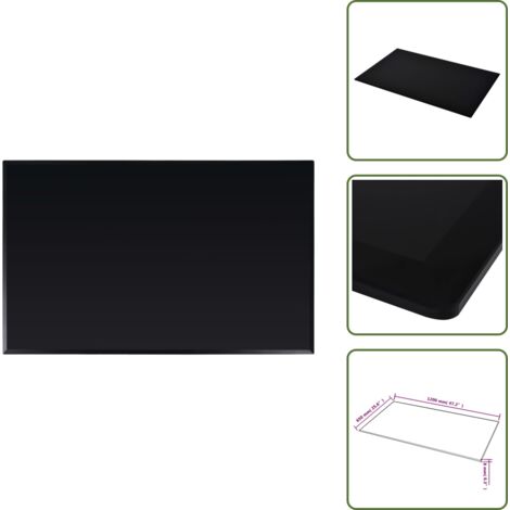 Tavolo da caffè - vidaXL Piano Tavolo in Vetro Temperato Rettangolare 1200x650 mm - Superficie in vetro