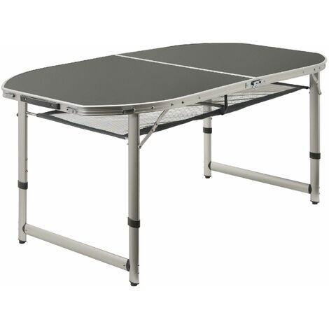 Tavolo da campeggio in alluminio CampFeuer per 6 persone 150 x 80 cm pieghevole, regolabile in altezza tavolino pieghevole in alluminio, tavolo arrotolabile per campeggio, giardino e terrazza
