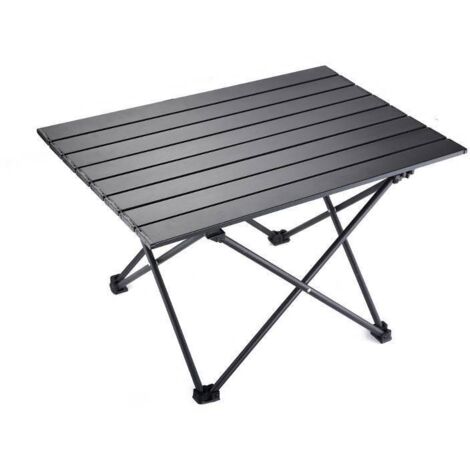 Tavolo da campeggio, tavolo pieghevole in lega di alluminio ultraleggero portatile con borsa per il trasporto, per esterni, campeggio, picnic, escursionismo, pesca (69x47x42 cm)