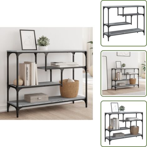 Tavolo da corridoio - vidaXL Tavolino Consolle Grigio Sonoma 100x30x75 cm Legno Multistrato - Tavolino da divano