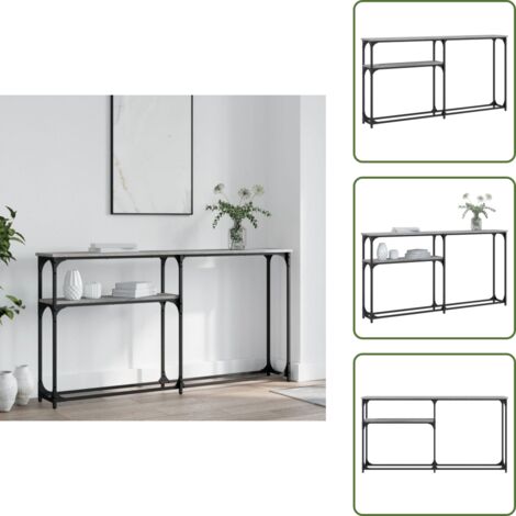 Tavolo da corridoio - vidaXL Tavolino Consolle Grigio Sonoma 145x22,5x75cm Legno Multistrato - Tavolino da divano