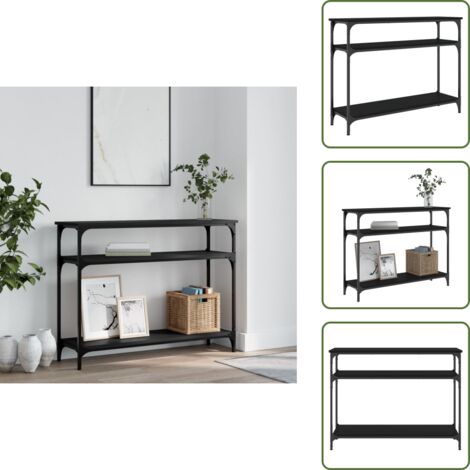 Tavolo da corridoio - vidaXL Tavolino Consolle Nero 100x29x75 cm in Legno Multistrato - Tavolo in legno multistrato