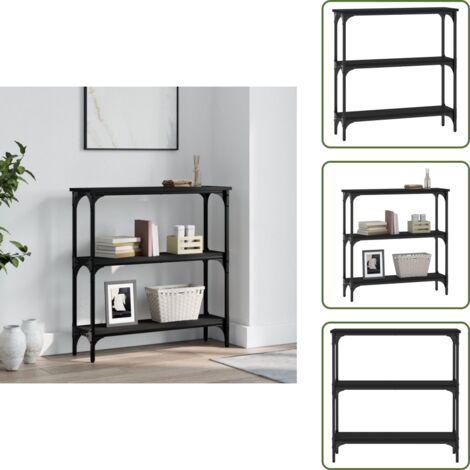 Tavolo da corridoio - vidaXL Tavolino Consolle Nero 75x22,5x75 cm in Legno Multistrato - Tavolo in legno multistrato