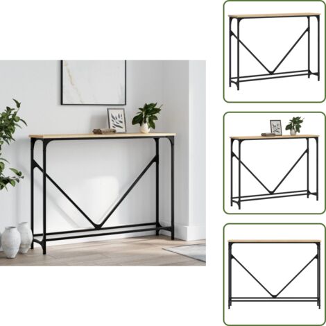 Tavolo da corridoio - vidaXL Tavolino Consolle Rovere Sonoma 102x22,5x75cm Legno Multistrato - Tavolino in legno multistrato