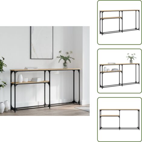 Tavolo da corridoio - vidaXL Tavolino Consolle Rovere Sonoma 145x22,5x75cm Legno Multistrato - Tavolo in legno multistrato