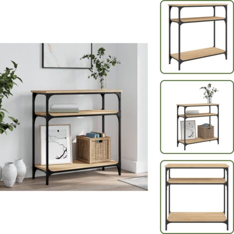Tavolo da corridoio - vidaXL Tavolino Consolle Rovere Sonoma 75x29x75cm in Legno Multistrato - Tavolo in legno multistrato