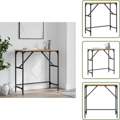 Tavolo da corridoio - vidaXL Tavolino Consolle Rovere Sonoma 75x32x75cm in Legno Multistrato - Tavolo in legno multistrato