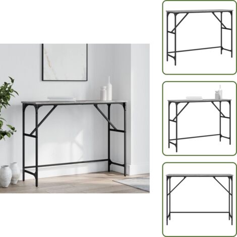 Tavolo da corridoio - vidaXL Tavolo Consolle Grigio Sonoma 100x32x75 cm in Legno Multistrato - Tavolo in legno multistrato