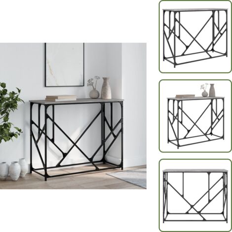 Tavolo da corridoio - vidaXL Tavolo Consolle Grigio Sonoma 100x40x80 cm in Legno Multistrato - Tavolo in legno multistrato