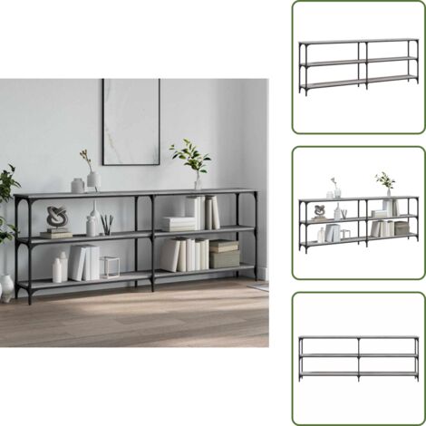Tavolo da corridoio - vidaXL Tavolo Consolle Grigio Sonoma 200x29x75 cm in Legno Multistrato - Tavolo in legno multistrato