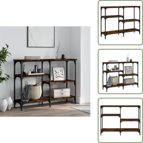 Tavolo da corridoio - vidaXL Tavolo Consolle Rovere Fumo 102x29x75 cm in Legno Multistrato - Tavolo in legno multistrato