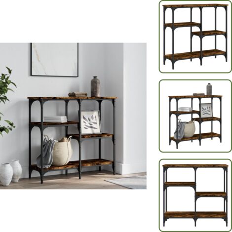 Tavolo da corridoio - vidaXL Tavolo Consolle Rovere Fumo 80x29x75 cm in Legno Multistrato - Legno multistrato