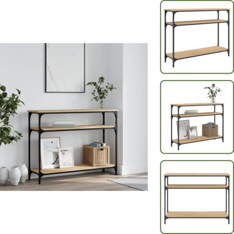 Tavolo da corridoio - vidaXL Tavolo Consolle Rovere Sonoma 100x29x75 cm in Legno Multistrato - Tavolo in legno multistrato