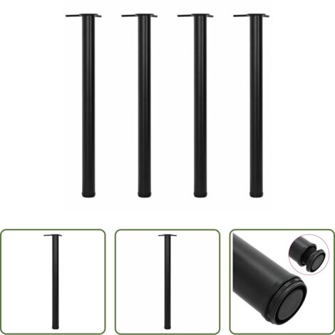 Tavolo da cucina -  Set Gambe Tavolo Altezza Regolabile Nere 870 mm