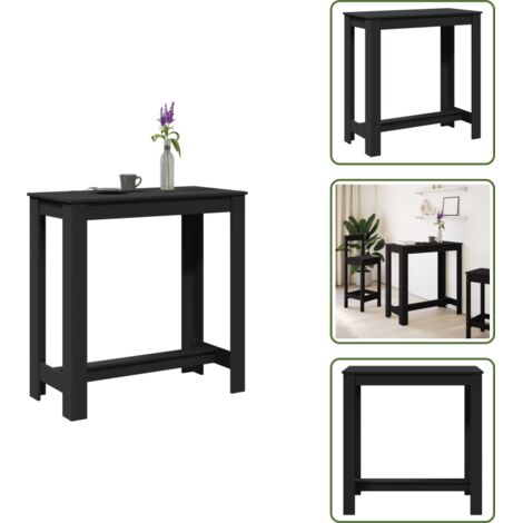 Tavolo da cucina - vidaXL Tavolo da Bar Nero 102x50x103,5 cm in Legno Multistrato - Tavolo da salotto