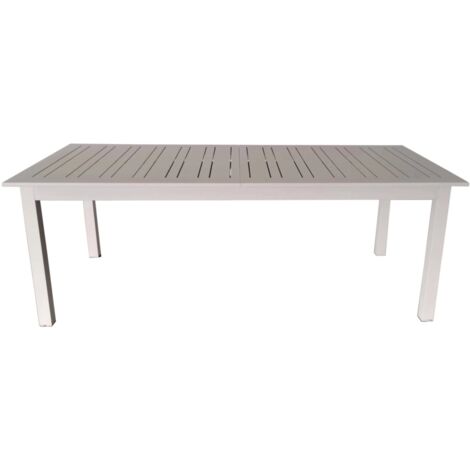 tavolo da esterno allungabile eurogarden in alluminio grigio chiaro 216/298x100x75 cm