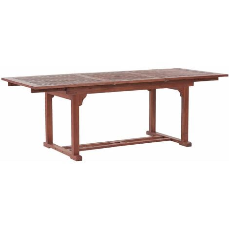 Tavolo da Esterno Allungabile in Legno di Acacia Scuro 160/220 x 90 cm Toscana