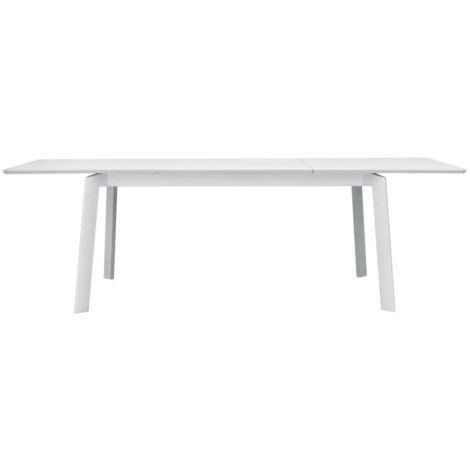 tavolo da esterno allungabile solaria "san donato" in alluminio bianco 160/240x102x75 cm