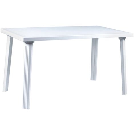 tavolo da esterno "domingo" in polipropilene bianco 130x75x73 cm